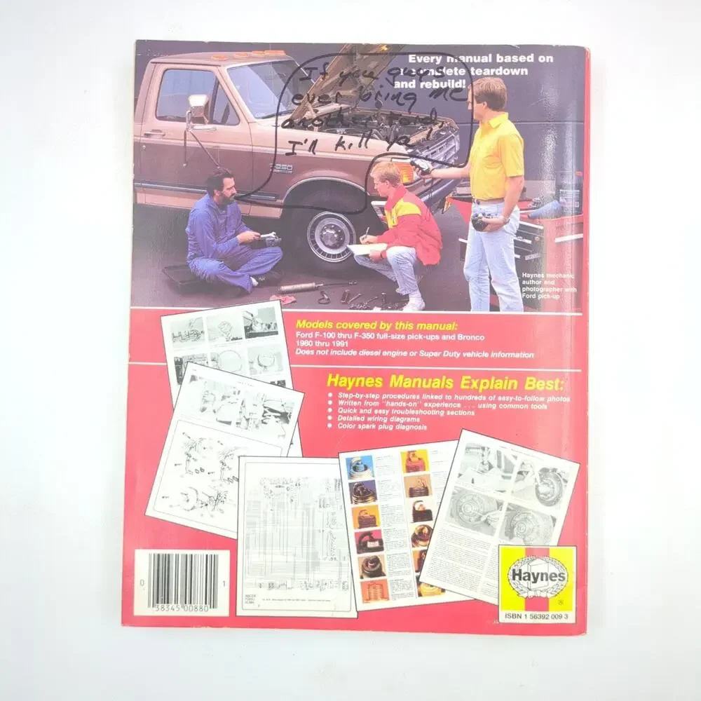 Ford Pick-Ups Bronco Repair Manual 1980-1991 Haynes F-100 F-350 Automotive